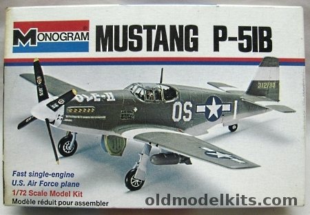 Monogram 1/72 North American P-51B Mustang ' OLE-II' - 'White Box' Issue, 6788 plastic model kit
